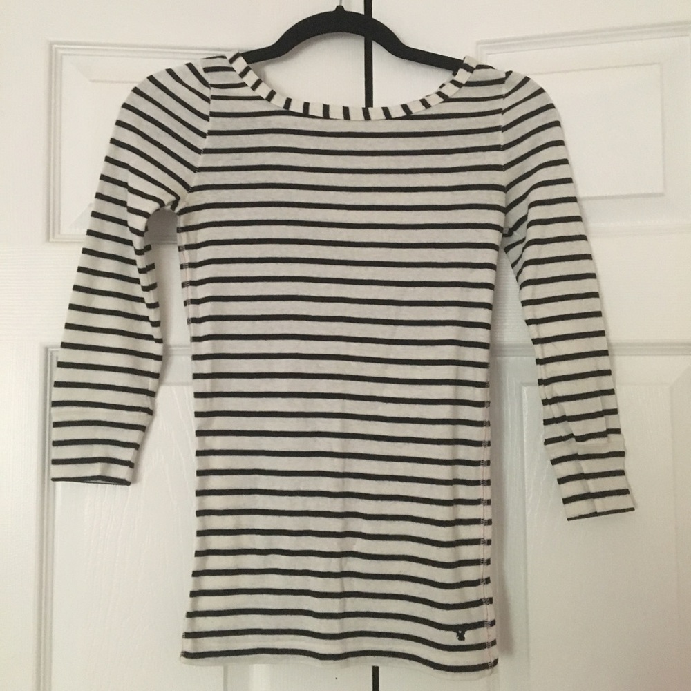 3/4 Long Sleeve Striped Shirt XS